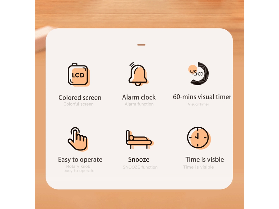 Temporizador Digital Visual Para Niños Cocina Clase Productividad Alarmas