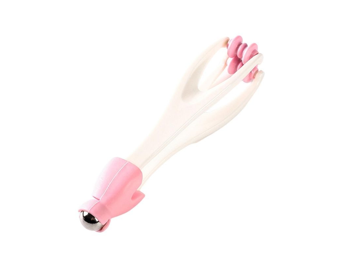 Herramienta Ergonómica 2 En 1 Para Masaje De Manos, Alivio Del Dolor Y Ejercicio De Dedos Y Articulaciones, Color Rosa.