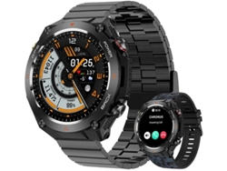 Reloj inteligente con GPS, llamadas Bluetooth y monitor de frecuencia cardíaca, color negro, Yizhood