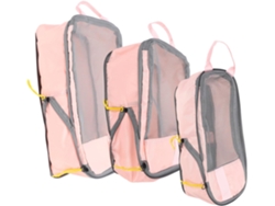 De 3 Peças De Cubos Organizadores Compactáveis Para Malas, Bolsas De Viagem Com Alças.
