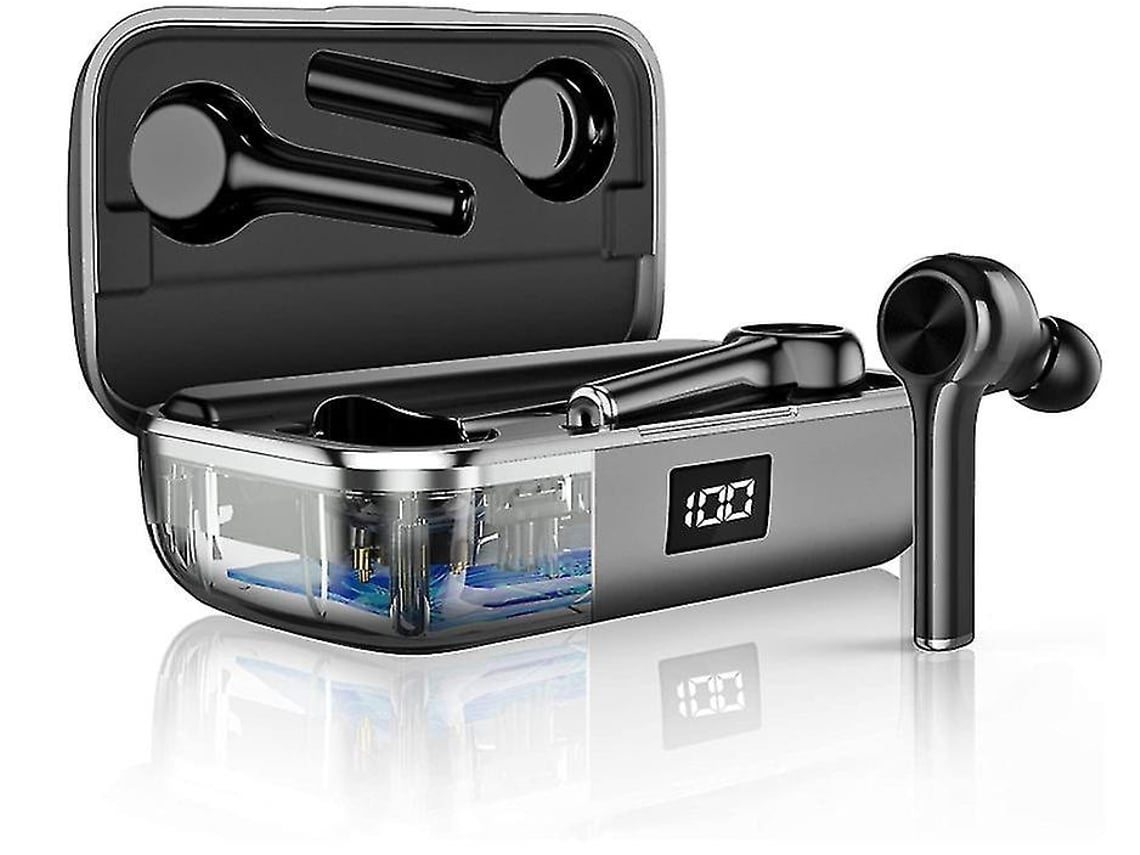 YEMAESRE Auriculares Bluetooth impermeables con cancelación de ruido, color negro