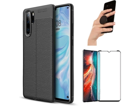 Carcasa, Protector y Popsocket Huawei P30 Pro Rugged Leather Negro