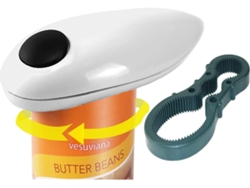 Abrelatas automático de cocina inteligente, diseño ergonómico, funciona con pilas, fácil de usar, con borde liso Jeiibrzui