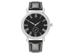 Reloj De Cuarzo Informal Para Hombre Con Correa De Piel Sintética Negra.