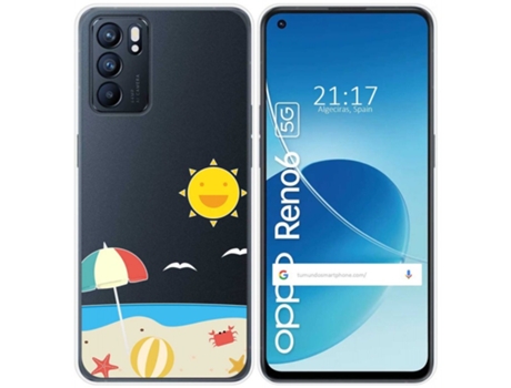 Carcasa Oppo Reno 6 5G TUMUNDOSMARTPHONE Dibujos Transparente Multicolor