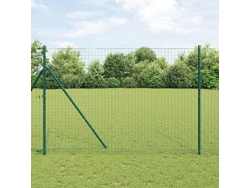 Postes para cerca (7 unidades, verde, Ø32 mm, 200 cm, acero galvanizado, WSD970755, Lovely Home)