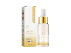Sérum facial de oro de 24 quilates para una piel radiante e hidratada.