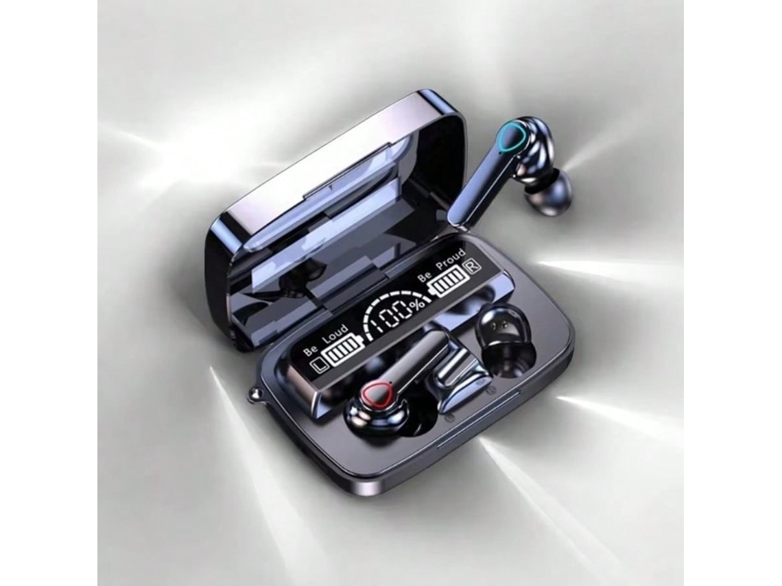 Auriculares Tws, Equipados Con Controles Táctiles Inteligentes, Una Pantalla Led, Auriculares Bluetooth Impermeables Y Un Micrófono.