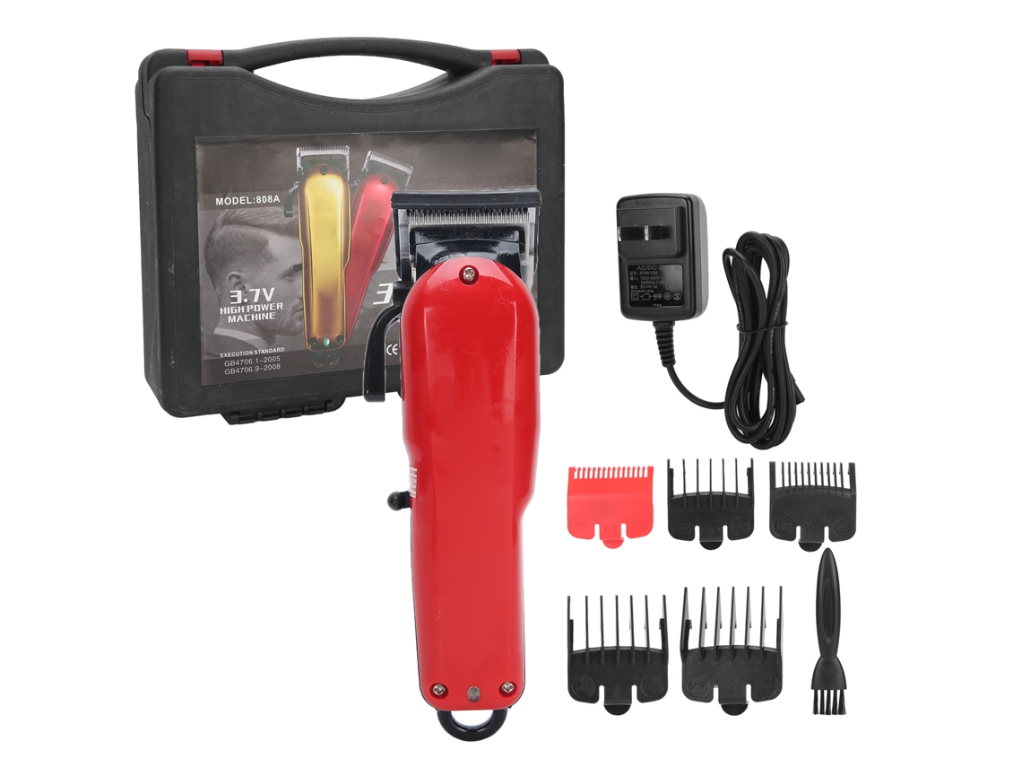 Cortapelos Eléctrico Recargable Para Hombre Herramienta De Corte De Pelo Con Diseño Grabado 100‑240v