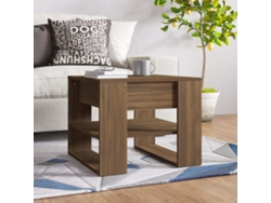 Mesa de Centro de Apoyo 55,5X55X45 cm en Madera de Roble Ahumado