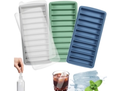Bandeja de hielo versátil (paquete de 3), multicolor, segura e inodora, de silicona, reutilizable y flexible, para preparar hielo en botellas especiales.