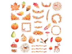 Formularios de calco en papel - Dibujos de otoño