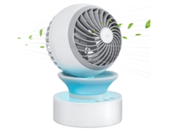 Ventilador de Mesa Portátil ENZON USB 3 Velocidades e 120 ° Blanco