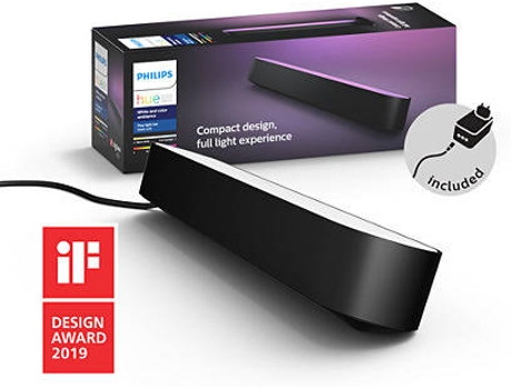 "Barra de Luz inteligente PHILIPS HUE Play Negro (Luz Blanca y color)"