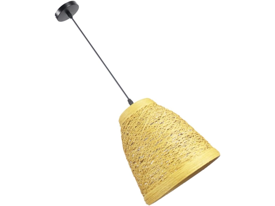 Lámpara De Techo De Ratán Tejido, Luminaria Colgante Para La Decoración De Interiores De Habitaciones De Huéspedes O Restaurantes.