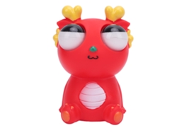 Juguete De Squeezing Con Ojos Que Salen Cute Dragón Pvc Para Aliviar El Estrés Adultos Diario Rojo