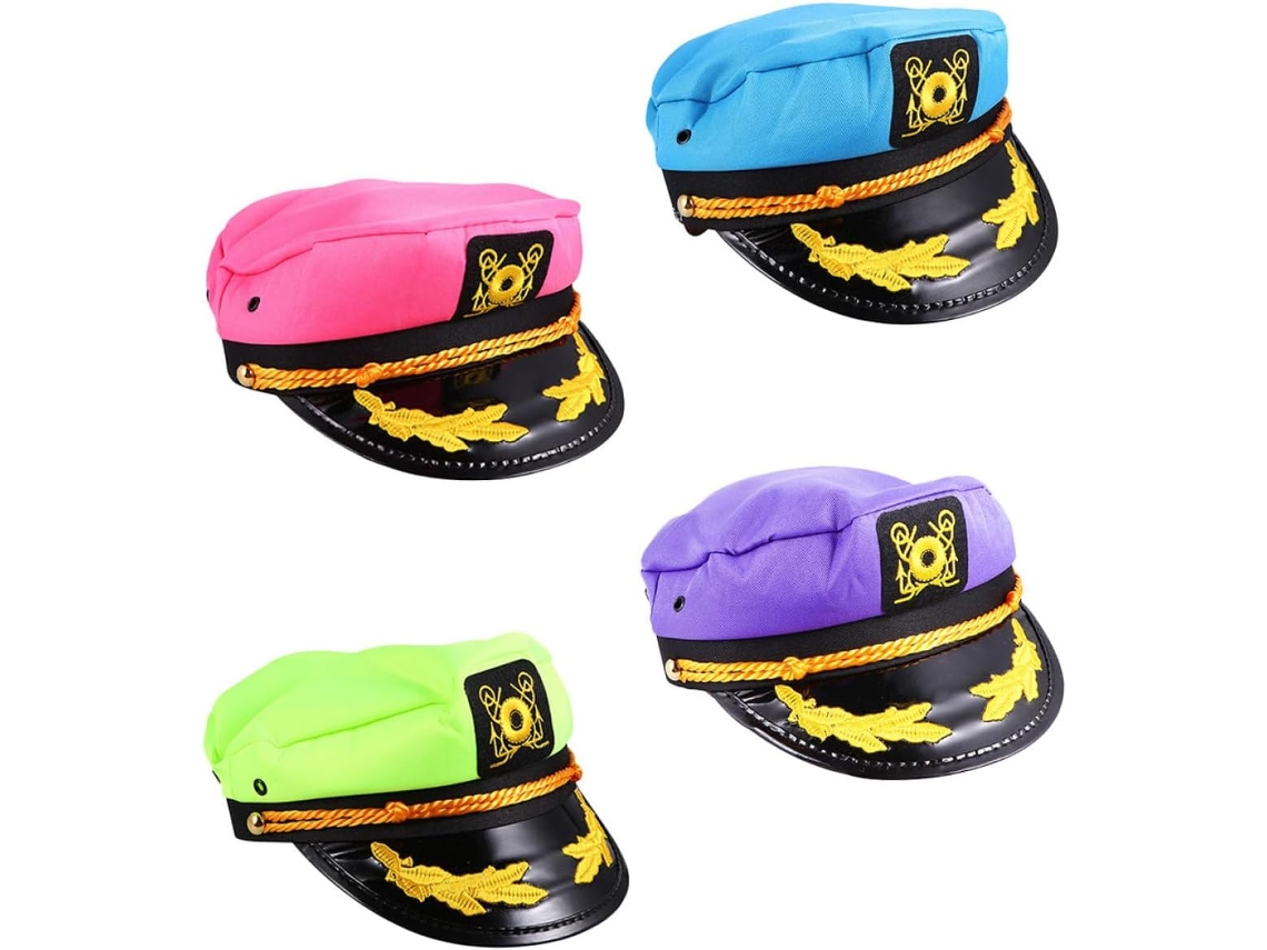 De 4 Sombreros De Capitán Para Cosplay De Adultos, Fiestas Y Decoraciones Náuticas.