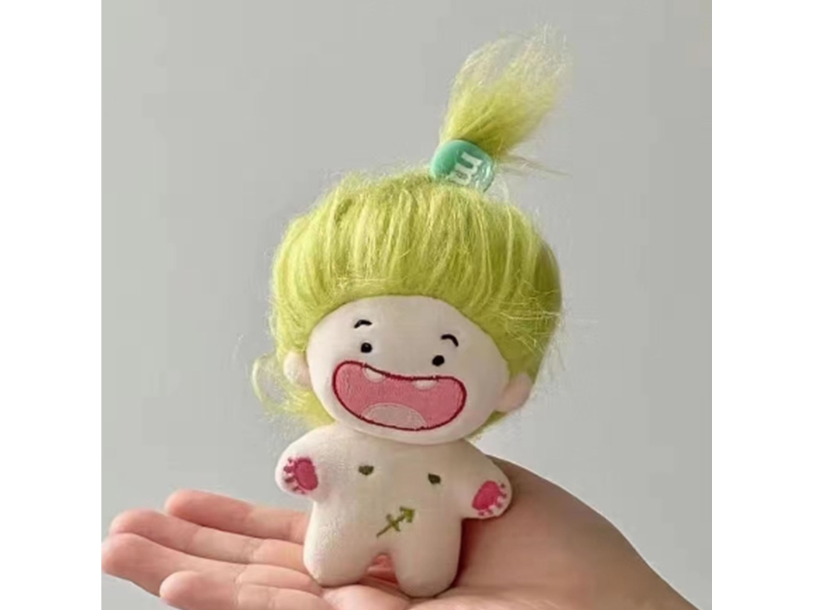Lindo Y Pequeño Peluche De Dibujos Animados Con Algodón Pp Para Niños Y Decoración Verde