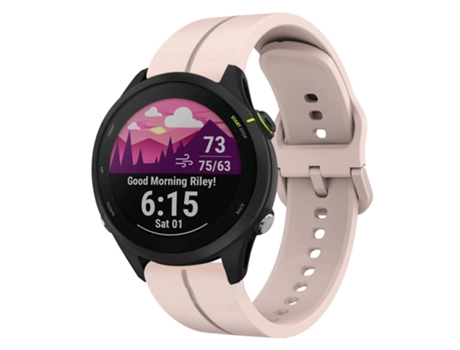 Correa de reloj inteligente de silicona con bucle de 22 mm para Garmin Forerunner255 (rosa)