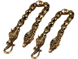 Conjunto De 2 Pulseras Vintage Con Cabeza De Dragón, Brazaletes De Latón, Joyería Del Zodíaco.