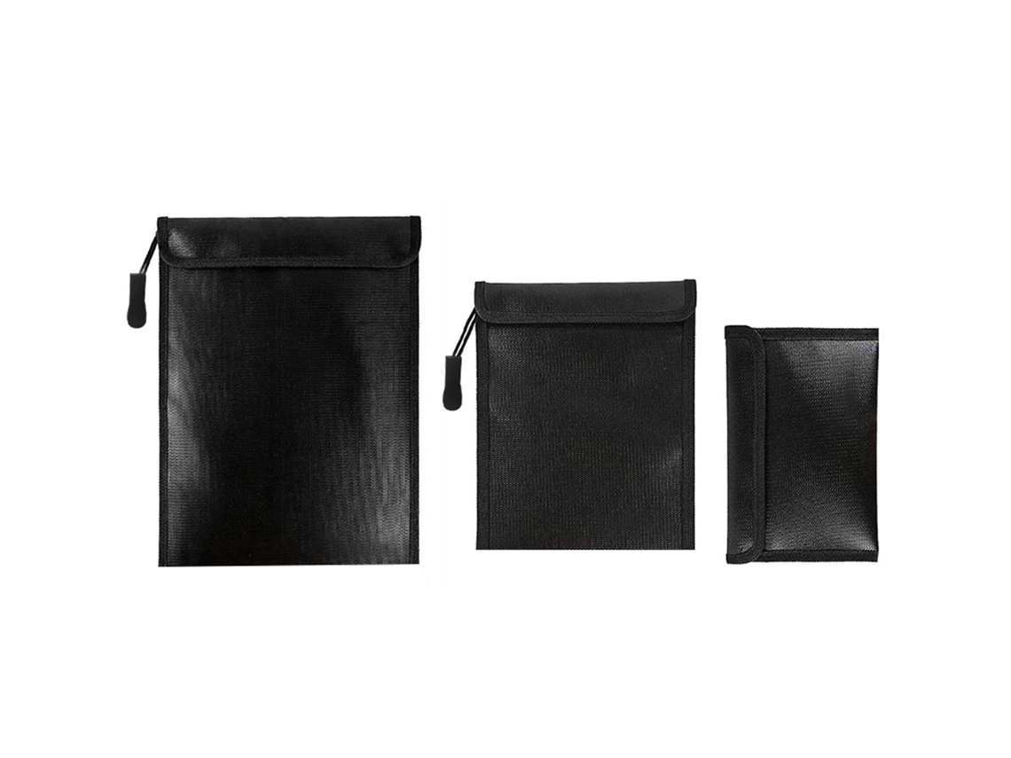 Estuche para documentos resistente al fuego y al agua, 3 unidades, para archivos y pasaportes.
