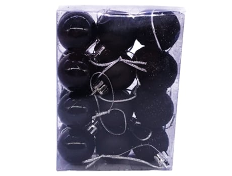 Adornos de bolas de Navidad para el árbol de Navidad - Adornos para árboles de Navidad Bola colgante, negro