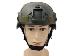 Casco Militar Multifuncional Para Juegos De Campo Y Ciclismo Con Funda, Color Verde Oliva.