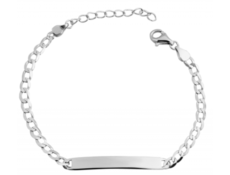 Pulsera en Plata de Ley 925 Siwar Bañada en Rodio