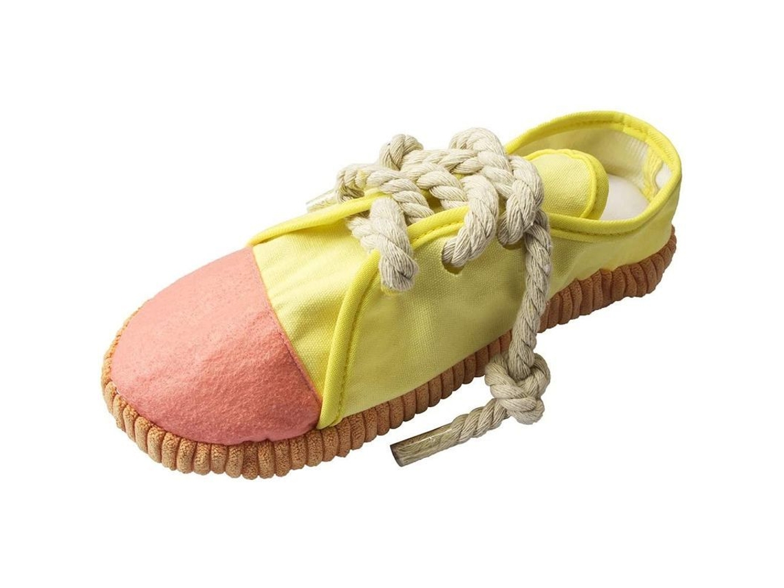 2026-32936-juguete De Morder Interactivo Para Perros Con Sonido Chirriante Material Resistente Plush Simula Zapatos Amarillo
