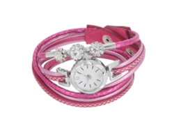Reloj De Pulsera Para Mujer Con Diamantes De Imitación Y Perlas, Esfera Redonda Y Elegante, De Piel Sintética Blanca.