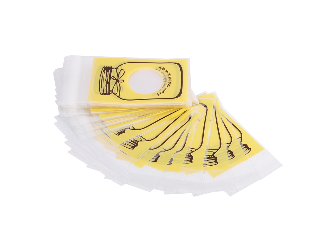 100 Bolsas De Plástico Para Dulces, Ideales Para Fiestas, Cumpleaños, Bodas, Galletas Y Bizcochos, Color Amarillo.