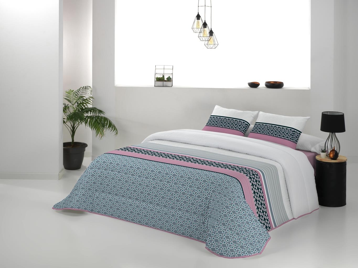 Colcha JVR Milos (Poliéster - Azul - 235 cm)