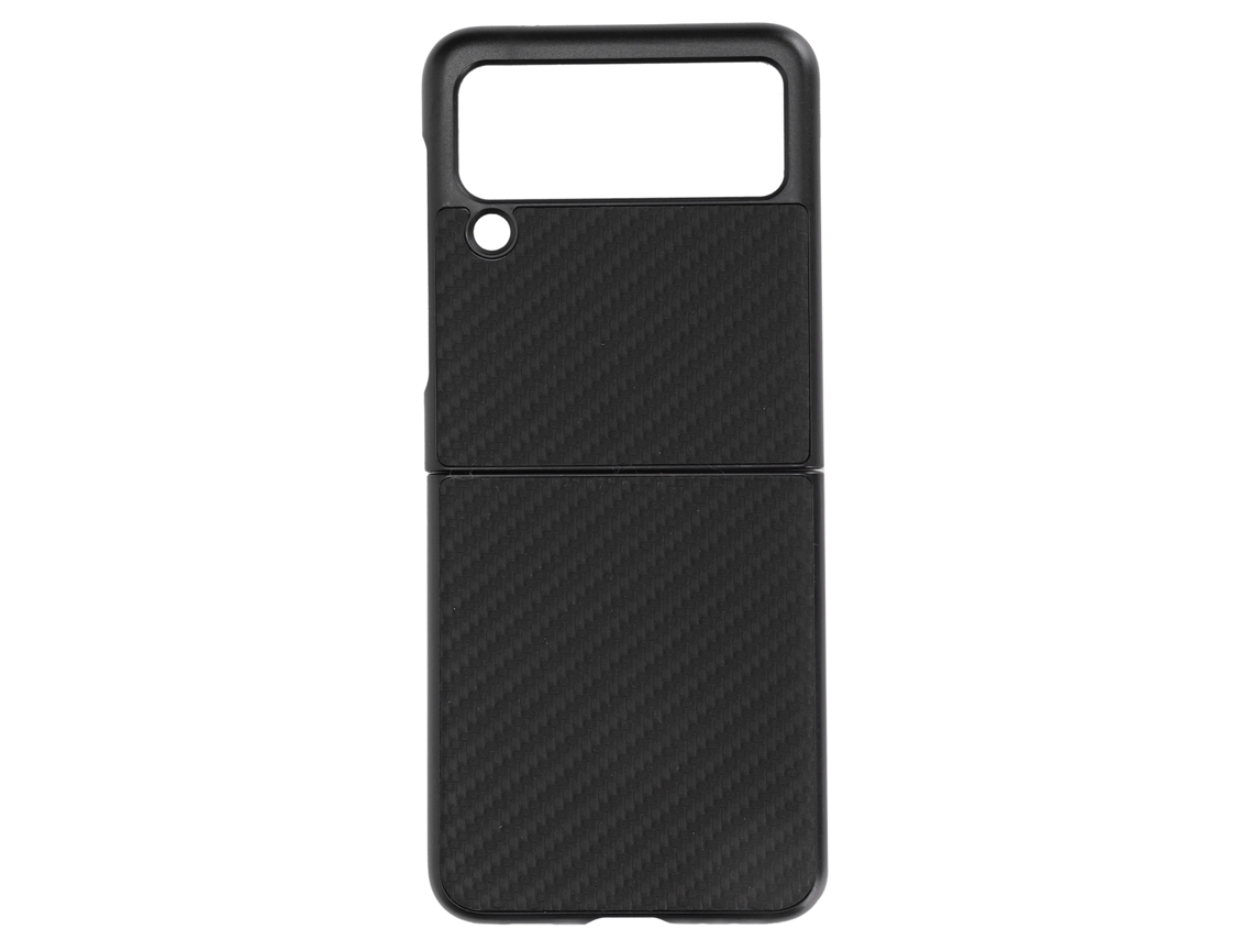 Cubierta Protectora De Fibra De Carbono Con Patrón Para Samsung Galaxy Z Flip 3, Funda Plegable Negra