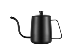 Cafetera de cuello de cisne Eifson Premium para estufa, 21 oz (negra)