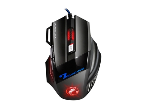 Ratón con cable X7 Ergonómico Antideslizante Profesional Conveniente Luz de respiración colorida 7 botones Ratón óptico con cable USB para juegos p...