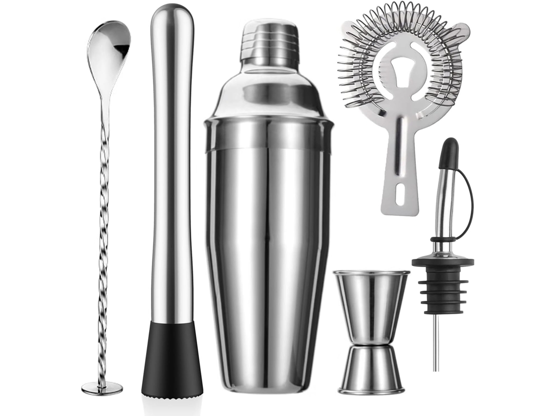 Juego De Coctelera 6 Piezas 750 Ml Herramientas Para Hacer Coctelera De Acero Inoxidable Gertiz