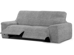 Funda Multielástica para Sofá Relax de 3 Plazas con 2 Asientos MILICA Spongy Gris