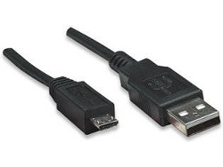 Cable USB INTELLINET USB A/Micro-USB B 0.5 m Macho/Macho Negro