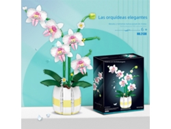 (estilo 2) Ramo De Orquídeas, Bloque De Construcción, Planta Bonsái, Modelo Romántico, Juguete De Bricolaje