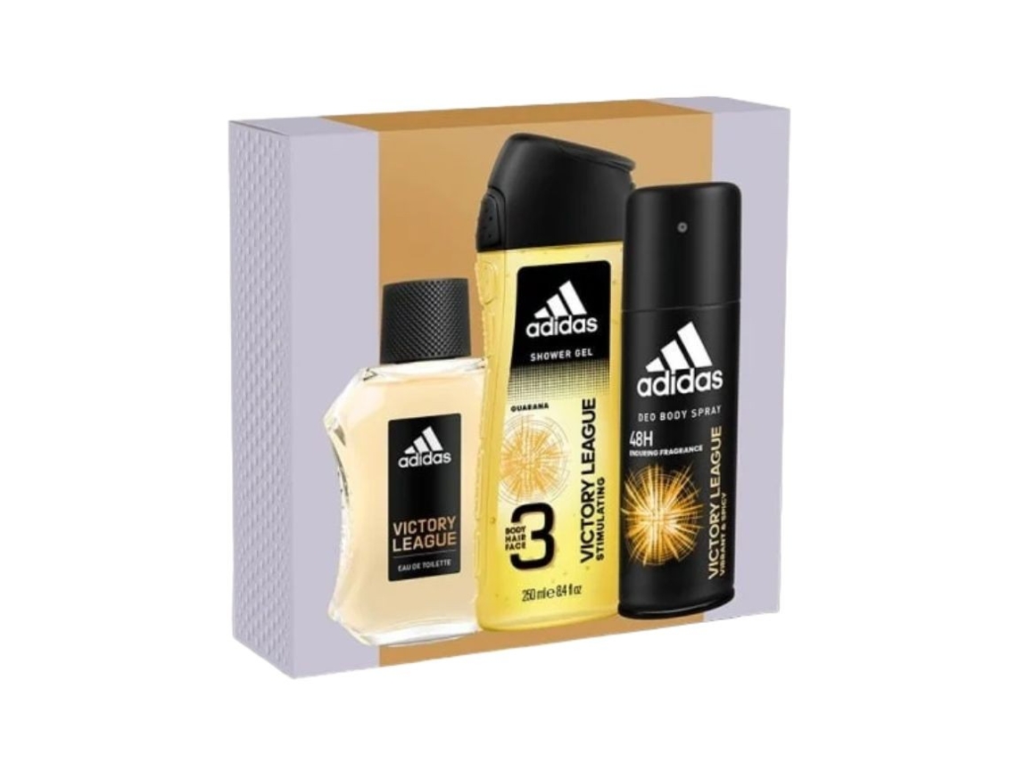 ADIDAS Victory League Eau de Toilette 100Ml, Body Hair Face 3 In 1 250Ml, Desodorante Spray 150Ml