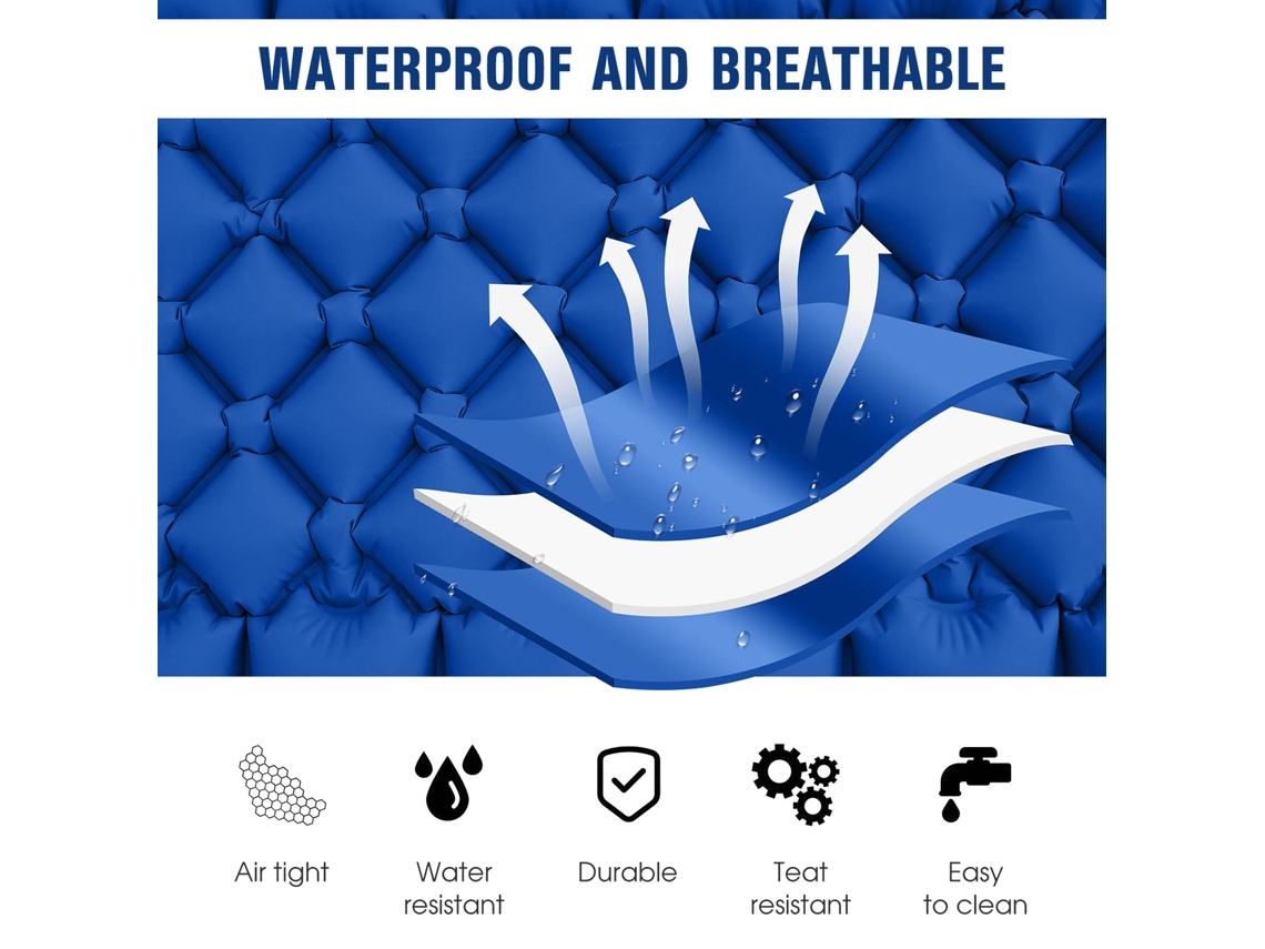 Colchón De Aire Portátil Y Ligero Con Almohada Para Acampar, Colchón Impermeable Para Dormir, Ideal Para Mochileros.