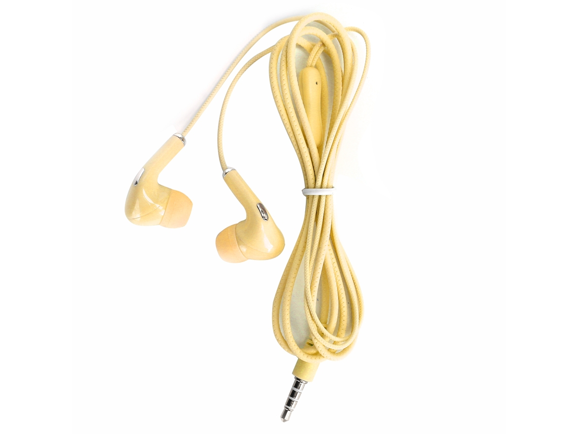 Auriculares Deportivos Con Cable De 3,5 Mm Con Graves Hifi Y Micrófono - Universales - Amarillos