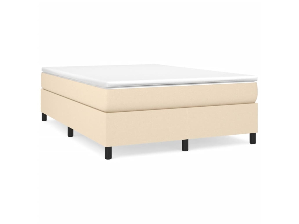 Maison Exclusive - Estructura De Cama Con Somier Tela Color Crema 140x200 Cm