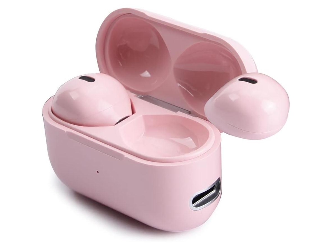 Auriculares Bluetooth Con Micrófono, Controles Táctiles, Clasificación De Resistencia Al Agua Ipx5 Y Estuche De Carga Rosa.