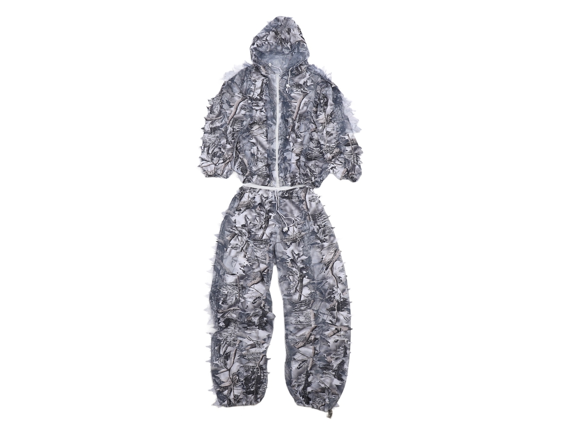 Traje De Camuflaje 3d Para La Nieve, Ideal Para La Caza, Con Chaqueta Y Pantalón.