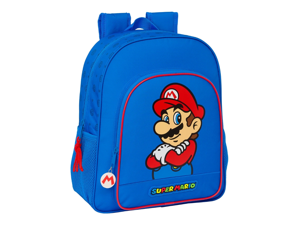 Mochila Escolar SUPER MARIO Play (Azul - Rojo - Poliéster 300D)