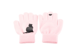 Guantes De Punto Acogedores Para Mujer Con Bonitos Estampados, Resistentes Al Frío Para Invierno Y Otoño.