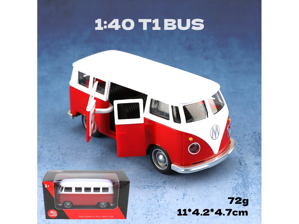 Modelo De Autobús Clásico Retro A Escala 1/38, Fabricado En Metal Fundido A Presión.