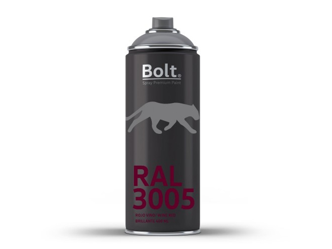 Spray Bolt Premium Acrilico Brillante Ral 400 Ml (Ral 3005 Rojo Vino)