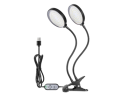 2026-luz De Crecimiento Para Plantas Usb 156 Leds Espectro Completo Timers 4/8/12h 5 Niveles Ajustables Clamp Para Interior